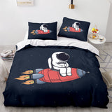 Space Astronaut Bedding Set Duvet Cover Comforter Bed Sheets - EBuycos