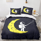 Space Astronaut Bedding Set Duvet Cover Comforter Bed Sheets - EBuycos