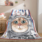 Space Astronaut Blanket Soft Flannel Blanket Comforter Bedding Sets - EBuycos