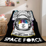 Space Astronaut Blanket Soft Flannel Blanket Comforter Bedding Sets - EBuycos