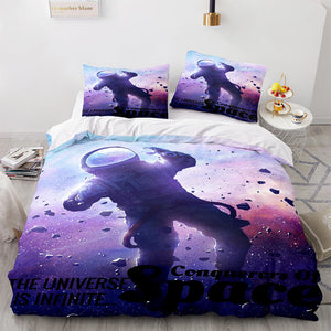Space Astronaut Cosplay Bedding Sets Duvet Covers Comforter Bed Sheets - EBuycos