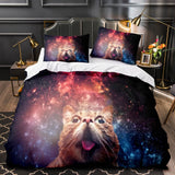 Space Cat Astronaut Cat In Space Bedding Set Duvet Covers Bedding Sets - EBuycos