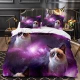 Space Cat Astronaut Cats In Space Bedding Set Duvet Cover Bedding Sets - EBuycos