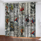 Marvel Comics Superhero Curtains Blackout Window Drapes Room Decoration