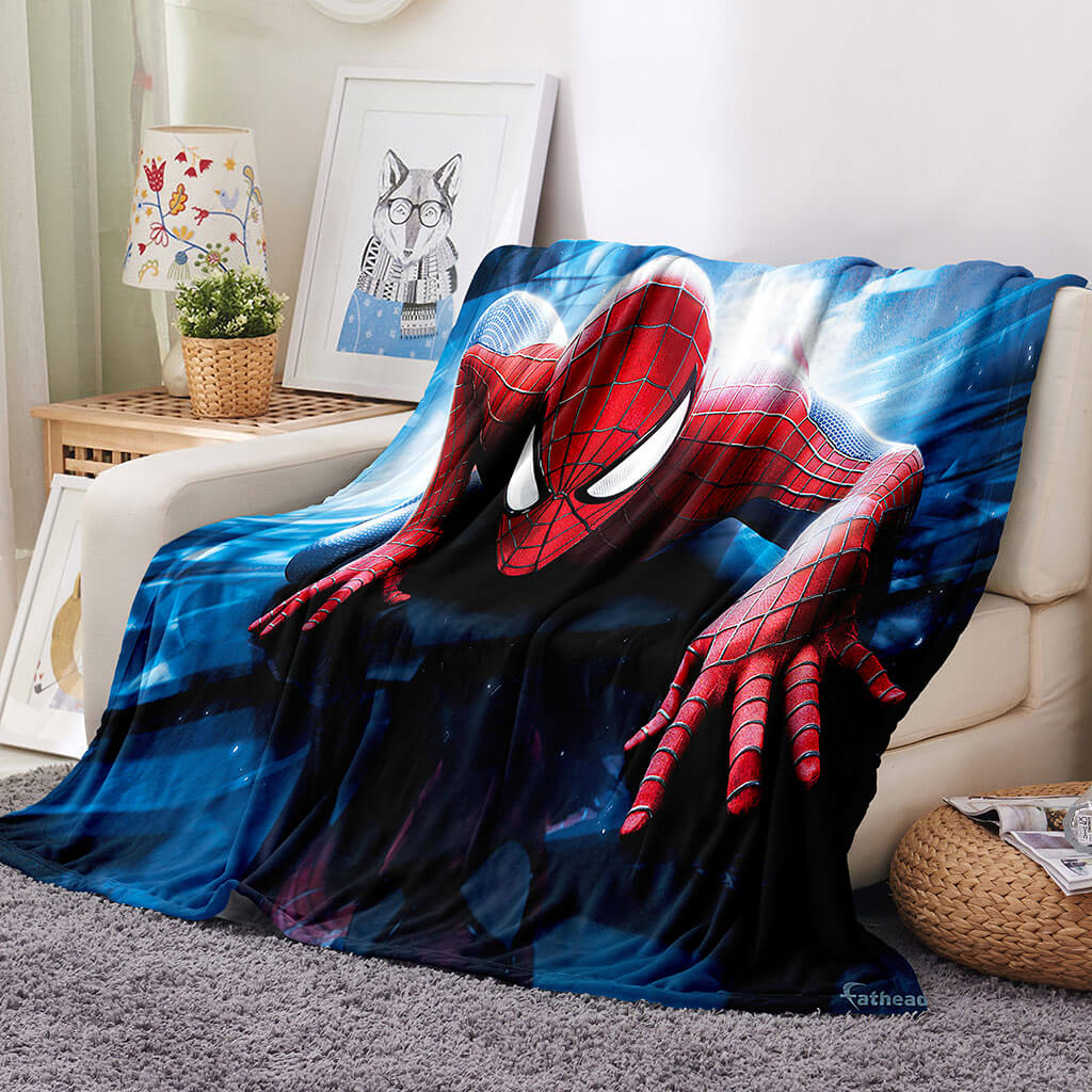 Spider-Man Pattern Blanket Flannel Throw Room Decoration