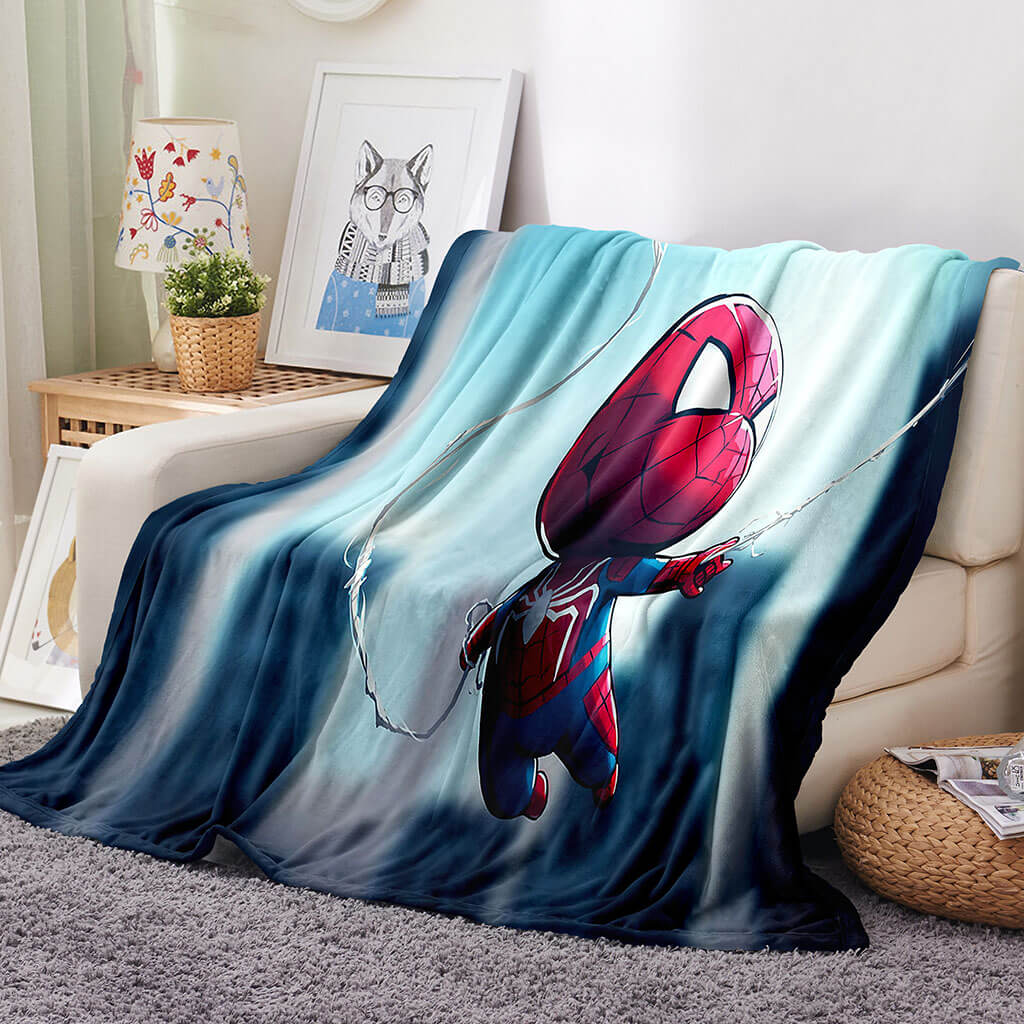 Spider-Man Pattern Blanket Flannel Throw Room Decoration