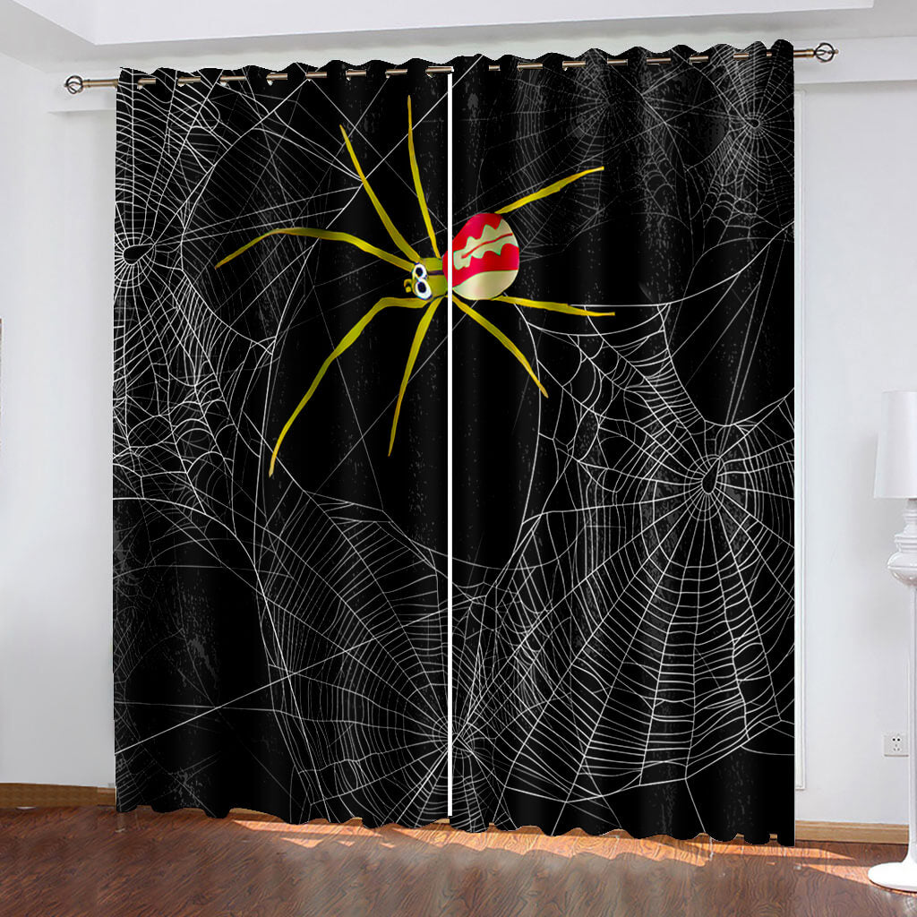 Spider Man Curtains Cosplay Blackout Window Treatments Drapes Room Decor