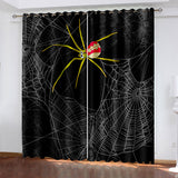 Spider Man Curtains Cosplay Blackout Window Treatments Drapes Room Decor
