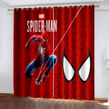 Spider Man Curtains Cosplay Blackout Window Treatments Drapes Room Decor