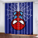 Spider Man Curtains Cosplay Blackout Window Treatments Drapes Room Decor