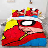 Spiderman Cosplay 3 Piece Comforter Bedding Set Duvet Cover Bed Sheets - EBuycos