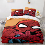 Spiderman Cosplay 3 Piece Comforter Bedding Set Duvet Cover Bed Sheets - EBuycos