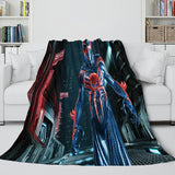 Spiderman Cosplay Blanket Flannel Fleece Blanket Throw Wrap Nap Quilt - EBuycos
