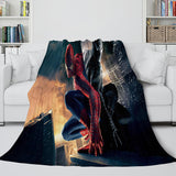 Spiderman Cosplay Blanket Flannel Fleece Blanket Throw Wrap Nap Quilt - EBuycos