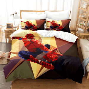 Spiderman Cosplay Full Bedding Set Duvet Cover Comforter Bed Sheets - EBuycos