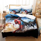 Spiderman Cosplay Full Bedding Set Duvet Cover Comforter Bed Sheets - EBuycos