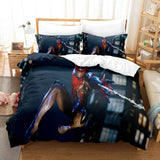 Spiderman Cosplay Full Bedding Set Duvet Cover Comforter Bed Sheets - EBuycos
