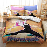 Spiderman Gwen Spider Bedding Set Duvet Covers Comforter Bed Sheets - EBuycos