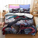 Spiderman Miles Morales Cosplay Bedding Set Duvet Cover Bed Sheets Sets - EBuycos