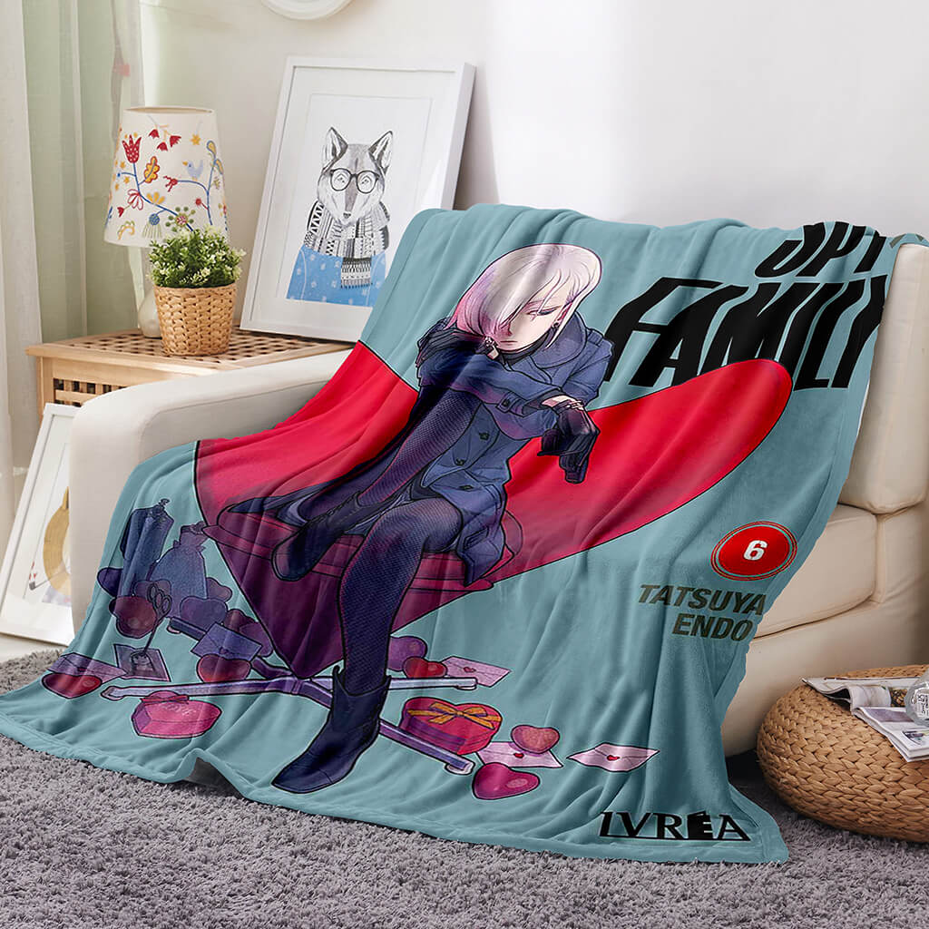Spy x Family Flannel Fleece Blanket Throw Blanket for Room Decoration