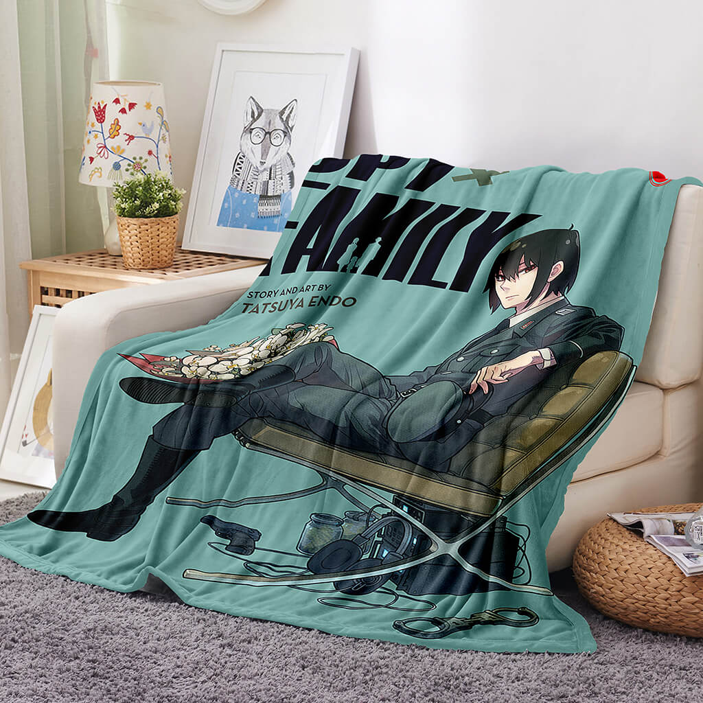 Spy x Family Flannel Fleece Blanket Throw Blanket for Room Decoration