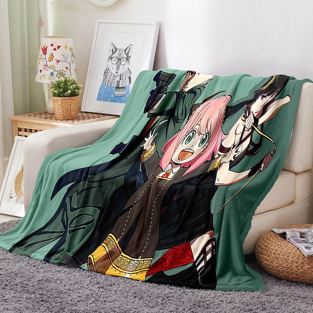 Spy x Family Flannel Fleece Blanket Throw Cosplay Blanket Decoration