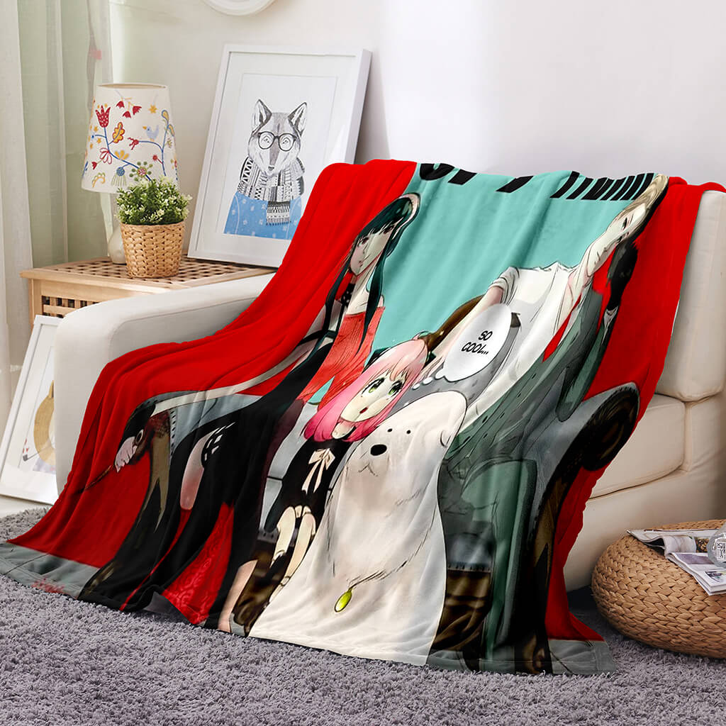 Spy x Family Flannel Fleece Blanket Throw Cosplay Blanket Decoration