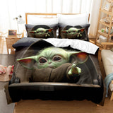 Star Wars Yoda Baby Cosplay Bedding Set Duvet Cover Comforter Bed Sheets - EBuycos