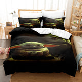 Star Wars Yoda Baby Cosplay Bedding Set Duvet Cover Comforter Bed Sheets - EBuycos