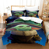 Star Wars Yoda Baby Cosplay Bedding Set Duvet Cover Comforter Bed Sheets - EBuycos