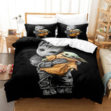 Star Wars Yoda Baby Cosplay Bedding Set Duvet Cover Comforter Bed Sheets - EBuycos