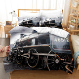 Steam Engine Vintage Locomotive Bedding Set Duvet Covers Bed Sheet Sets - EBuycos