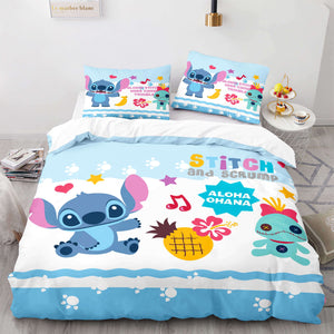 Stitch and Scrump Bedding Set Cosplay Quilt Cover Without Filler
