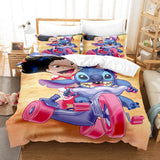 Stitch Cosplay Bedding Set Duvet Cover Comforter Bed Sheets - EBuycos