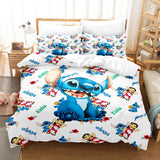 Stitch Cosplay Bedding Set Duvet Cover Comforter Bed Sheets - EBuycos