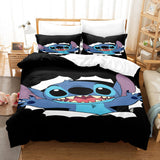 Stitch Cosplay Bedding Set Duvet Cover Comforter Bed Sheets - EBuycos