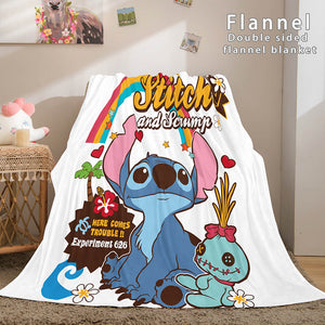 Stitch Cosplay Flannel Throw Blanket Micro Fleece Plush Blanket - EBuycos