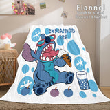 Stitch Cosplay Flannel Throw Blanket Micro Fleece Plush Blanket - EBuycos