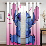 Stitch Curtains Cosplay Blackout Window Treatments Drapes for Room Decor