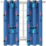 Stitch Curtains Cosplay Blackout Window Treatments Drapes for Room Decor