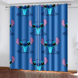 Stitch Curtains Cosplay Blackout Window Treatments Drapes for Room Decor