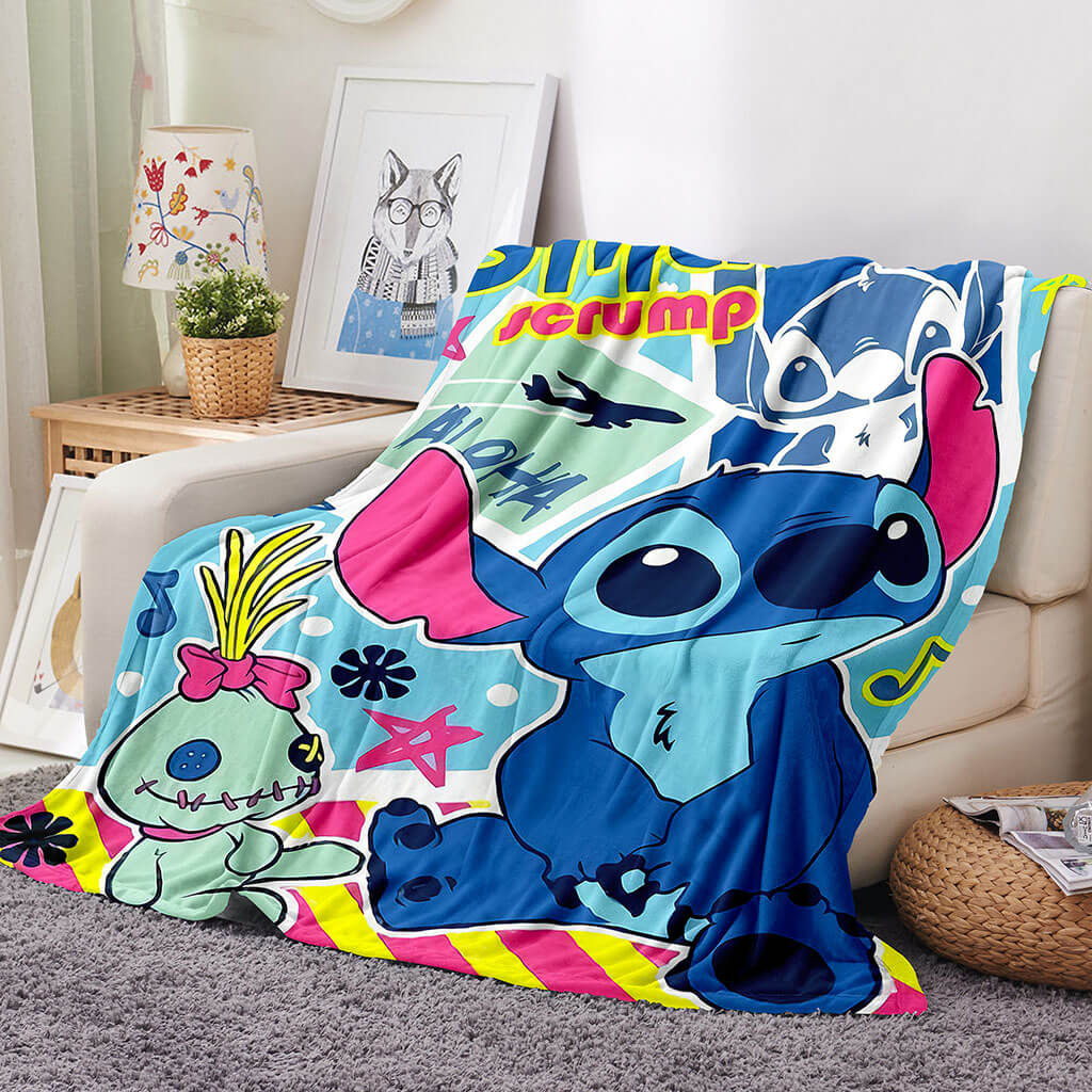 Stitch Pattern Blanket Flannel Throw Room Decoration