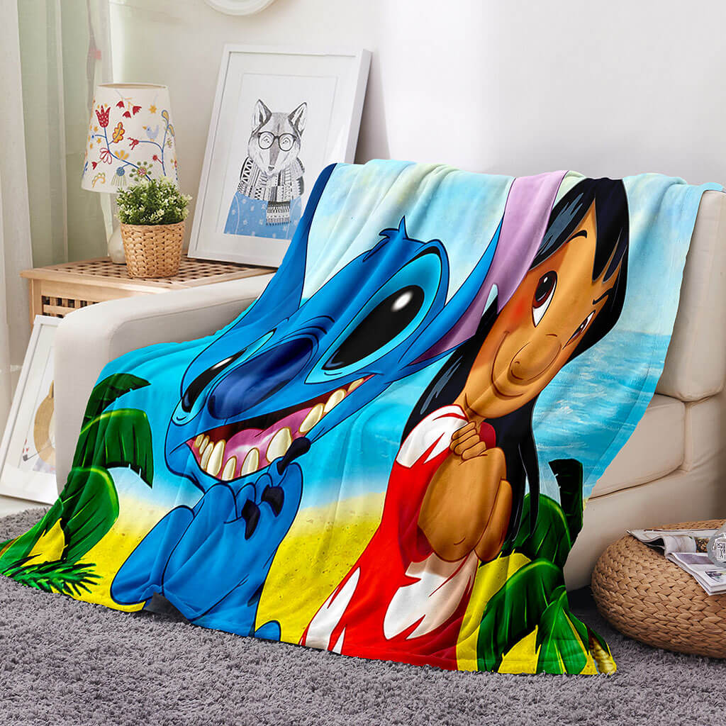 Stitch Pattern Blanket Flannel Throw Room Decoration