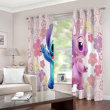 Stitch Pattern Curtains Blackout Window Drapes Decoration