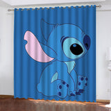 Stitch Pattern Curtains Blackout Window Drapes Decoration