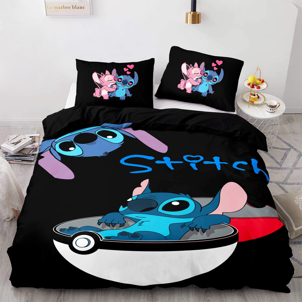 Stitch and Scrump Bedding Set Quilt Duvet Cover Bed Sets Room Decoration