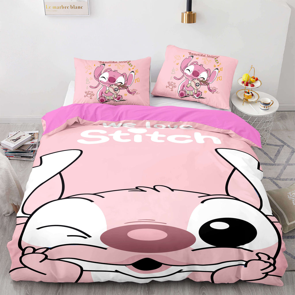 Stitch and Scrump Bedding Set Quilt Duvet Cover Bed Sets Room Decoration