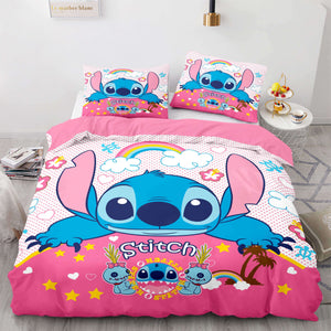 Stitch and Scrump Bedding Set Quilt Duvet Cover Bed Sets Room Decoration