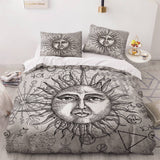 Sun Face Moon and Sun Bedding Sets Quilt Cover Without Filler