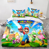 Super Mario Cosplay Bedding Set Full Duvet Cover Comforter Bed Sheets - EBuycos